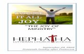 THE JOY OF MINISTRY - Hephatha