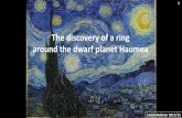The discovery of a ring around the dwarf planet Haumea