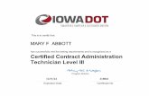Certified Contract Administration Technician Level III