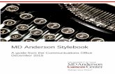 MD Anderson Stylebook