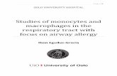 Studies of monocytes and macrophages in the respiratory ...