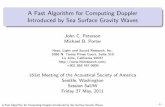 A Fast Algorithm for Computing Doppler Introduced by Sea ...