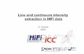 Line and continuum intensity extraction in HIFI data