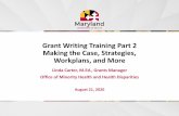 Grant Writing Training Part 2 Making the Case, Strategies ...