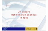 Un quadro della finanza pubblica in Italia