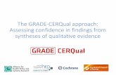 Outline of Cerqual Approach - Trusted evidence. Informed ...