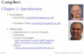 Compilers I Chapter 1: Introduction
