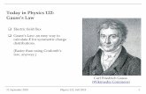 Today in Physics 122: Gauss’s Law
