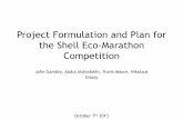 Project Formulation and Plan for the Shell Eco-Marathon ...