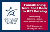 Transitioning from Fact Book to KPI Catalog