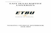 Nursing Student Handbook 2018-2019 EAST TEXAS BAPTIST ...