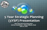 5 Year Strategic Planning Update