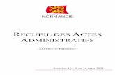 RECUEIL DES ACTES ADMINISTRATIFS - Normandie