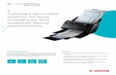 Compact document scanner for busy workgroups and customer ...