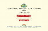FORMATIVE ASSESSMENT MANUAL FOR TEACHERS - CBSE