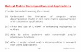Robust Matrix Decomposition and Applications