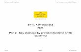 BPTC Key Statistics 2021 Part 2: Key statistics by