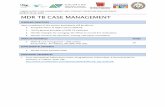 MDR TB CASE MANAGEMENT