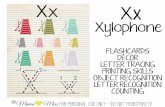 Xx Xx Xylophone FLASHCARDS DÉCOR LETTER TRACING …
