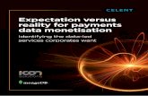 Expectation versus reality for payments data monetisation