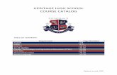 HERITAGE HIGH SCHOOL COURSE CATALOG