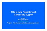 ICTs in rural Nepal through Community Support