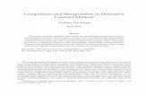 Competition and Manipulation in Derivative Contract Markets