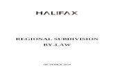 REGIONAL SUBDIVISION BY-LAW - Halifax
