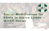 Social Mobilisation for Ebola in Sierra Leone – WASH Focus