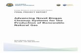 Advancing Novel Biogas Cleanup Systems for the Production ...
