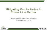 Mitigating Carrier Holes in Power Line Carrier