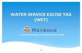 WATER SERVICE EXCISE TAX (WET) - IASourceLink
