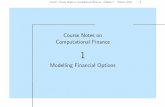 Modelling Financial Options