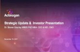 Strategic Update & Investor Presentation