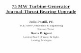 75 MW Turbine-Generator Journal-Thrust Bearing Upgrade