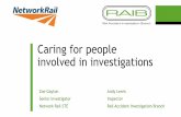 Caring for people involved in investigations