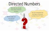 Directed Numbers 6th Class - Stanhope Street Primary School