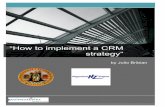 “How to implement a CRM strategy”