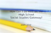 How can I do well on the High School Social Studies Gateway?