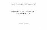 Graduate Program Handbook - Department of Mathematics