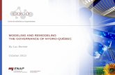 MODELING AND REMODELING THE GOVERNANCE OF HYDRO …