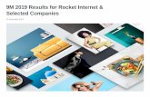 9M 2019 Results for Rocket Internet & Selected Companies
