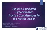 Exercise-Associated Hyponatremia: Practice Considerations ...