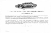 TRANSPORTATION DEPARTMENT HANDBOOK