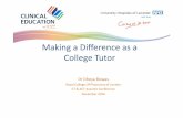 Making a Difference as a College Tutor