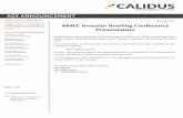Calidus Resources is an ASX listed gold AMEC Investor ...