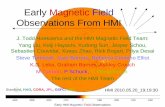Early Magnetic Field Observations From HMI