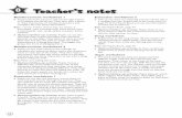 8 Teacher’s notes