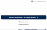 Neural Machine Translation Basics II
