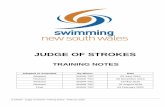 JUDGE OF STROKES - Swimming Australia